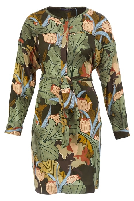 DRESS LS FANCY TOPPART GREEN 1