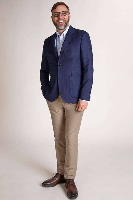 2-BTN ROUND POCKET BLAZER BLUE 4