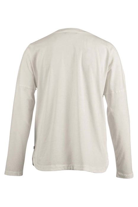 V-NECK LOOSE TEE LS + DECO WHITE 2