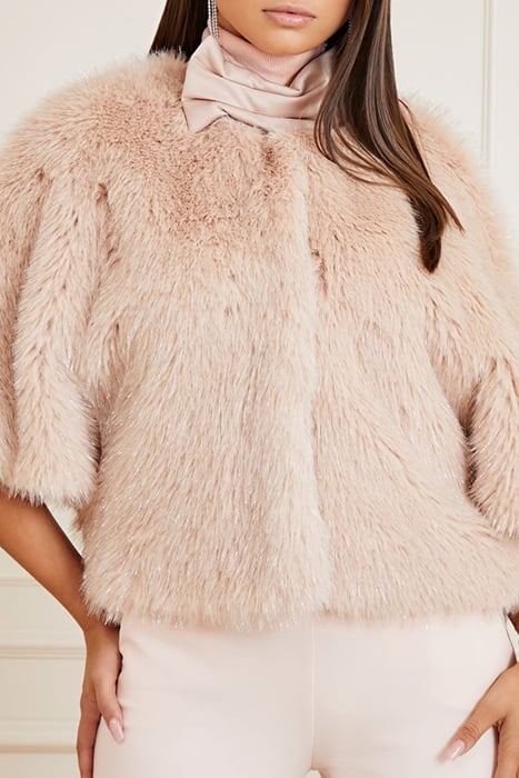 AMBER FAUX FUR PASTEL PINK WITH SIL 4