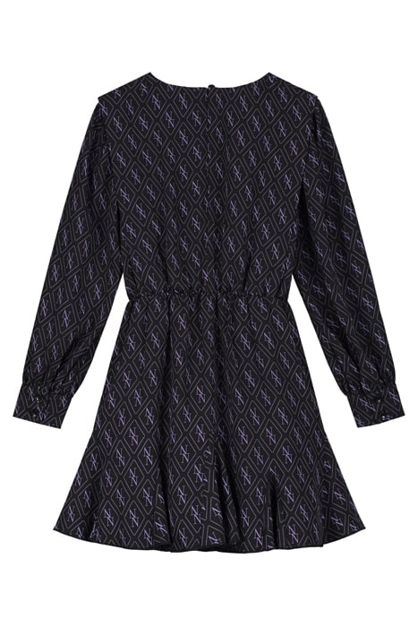 WINONA DRESS BLACK/PURPLE 2