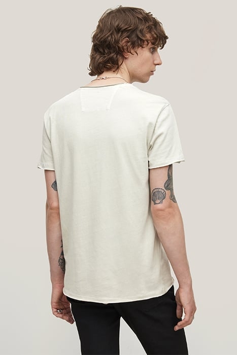 SS RAW EDGE TEE - DISTORTED PEACE FOSSIL GREY 3