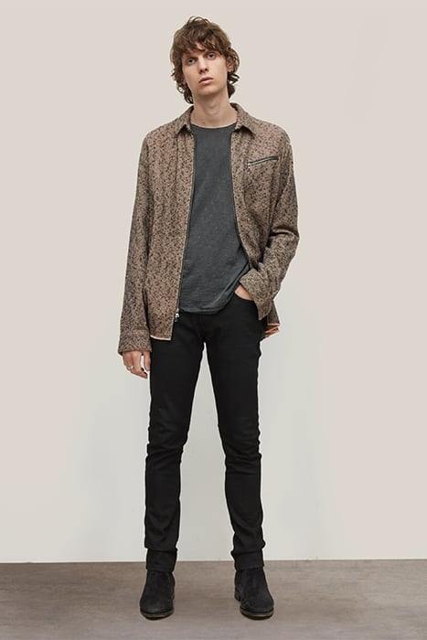 ROBBINS LS SPORT SHIRT, CF ZIPPER CLOSURE, ZIPPER POWDER WHI 3