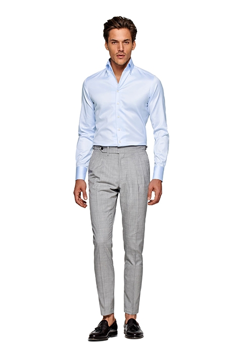 LIGHT BLUE TWILL EXTRA SLIM FIT SHIRT 2