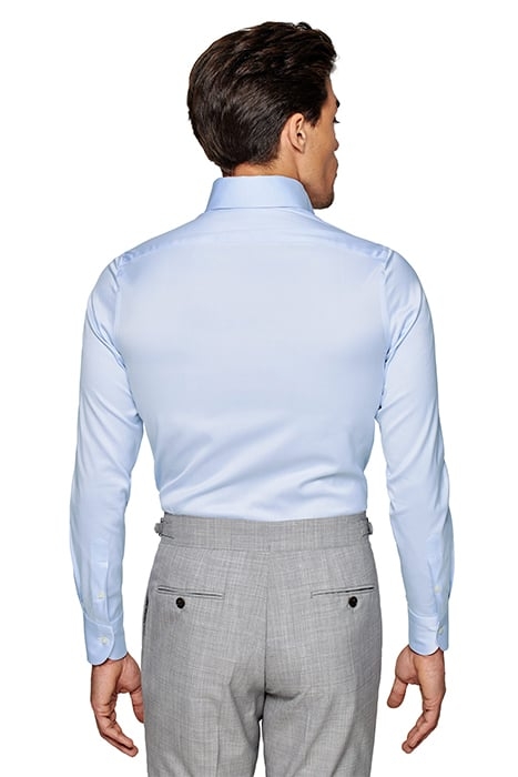 LIGHT BLUE TWILL EXTRA SLIM FIT SHIRT 4