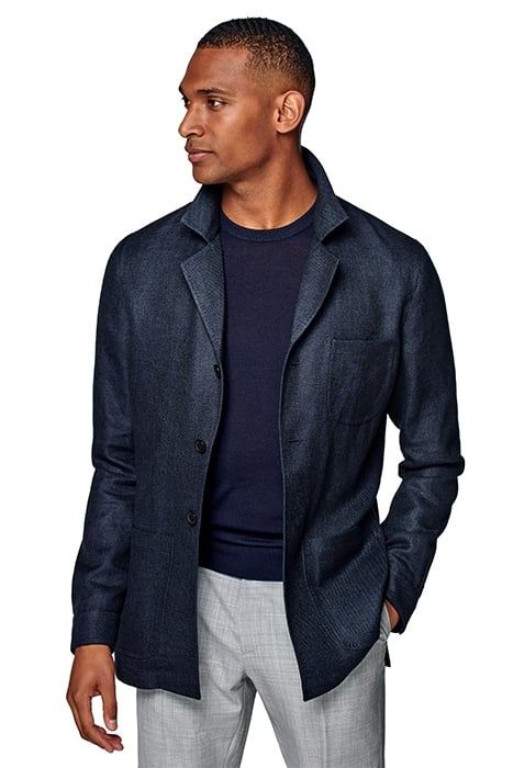 NAVY GREENWICH SHIRT JACKET 1