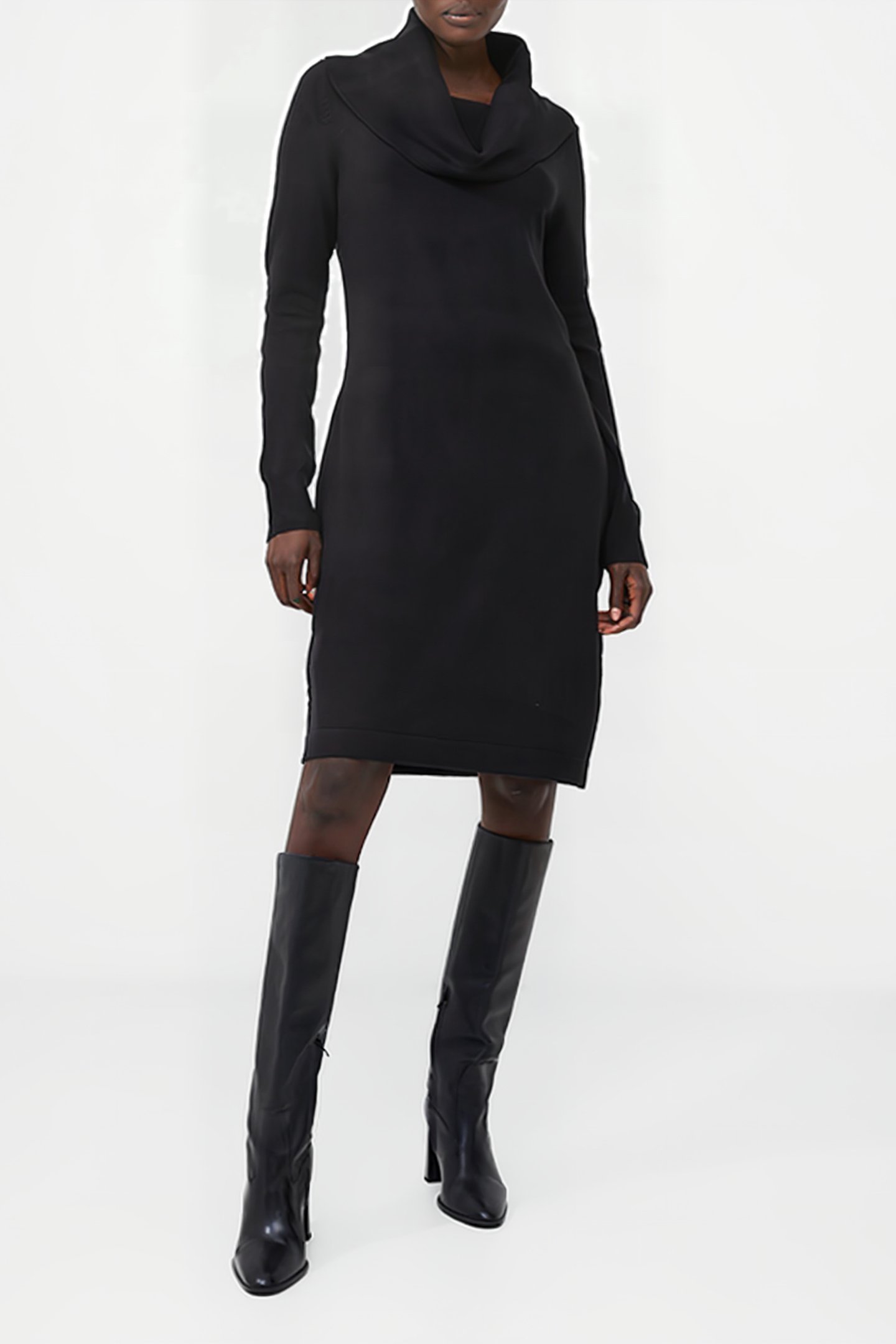 BABYSOFT COWL NK DRESS BLACK 2