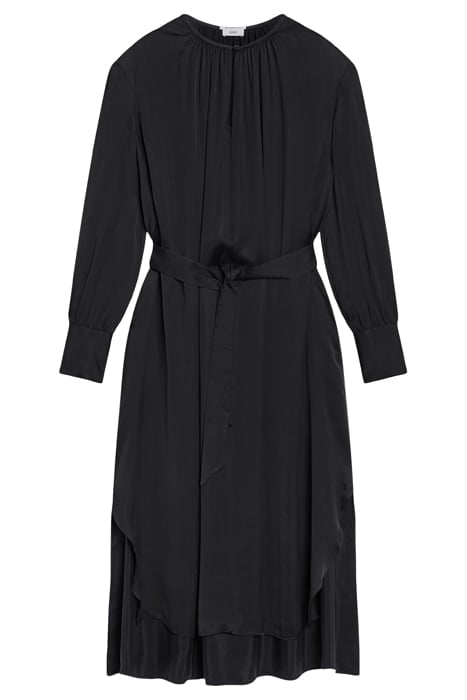 WOMEN GATHERED TUNIC DRESS DRESSES BLACK 6
