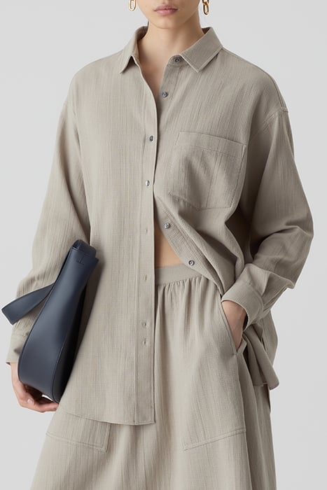 WOMEN BASIC SHIRT SHIRTS & BLOUSES GREY VENEER 1