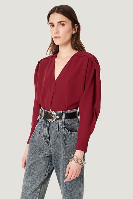 JANIC BLOUSE IN DARK RED 1