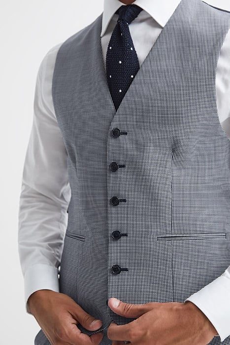 GRANGE WAISTCOAT NAVY/WHITE 5