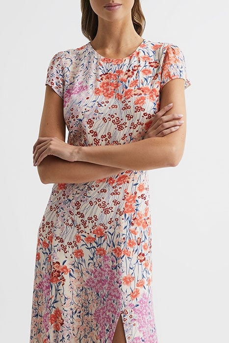 LUNA DRESS CORAL/WHITE 4