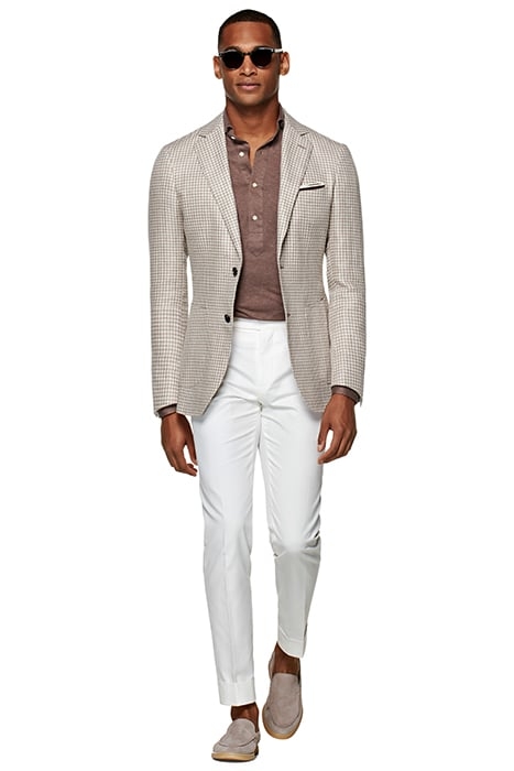 LIGHT BROWN HOUNDSTOOTH HAVANA BLAZER 3