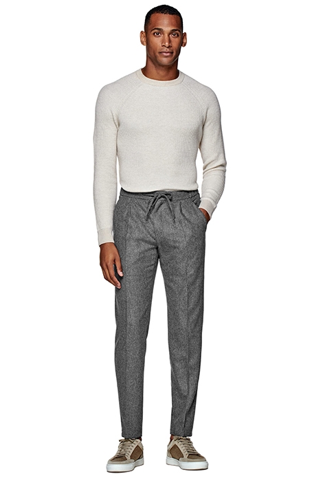 LIGHT GREY DRAWSTRING AMES TROUSERS 4