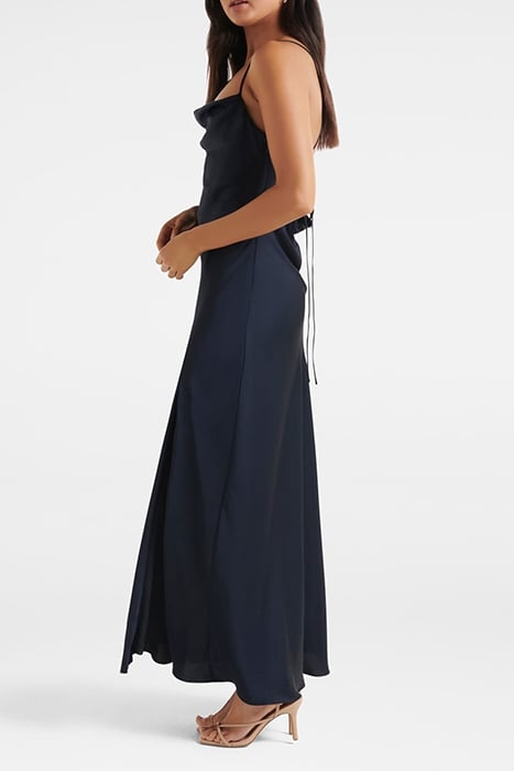BLAIR BACK DETAIL MIDI DRESS NAVY 3