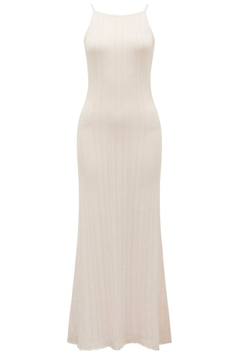 TAYLOR POINTELLE MIDI KNIT DRESS CREAM KNIT 5