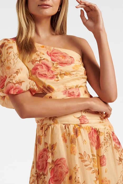 GIORDANA PUFF SLEEVE MIDI HILLVIEW FLORAL 4