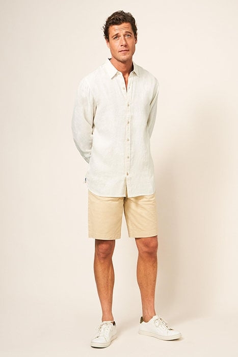 PEMBROKE LS LINEN SHIRT LIGHT NATURAL 1