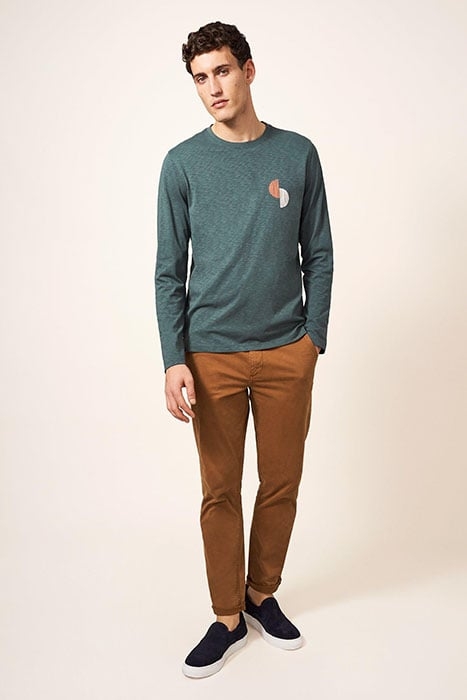 ABSTRACT ART LS GRAPHIC TEE DARK TEAL 2