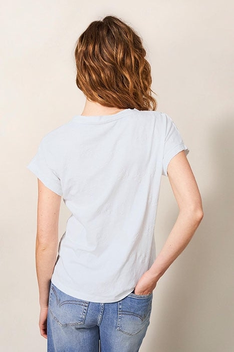 NELLY EMBROIDERED TEE NATURAL WHITE 2