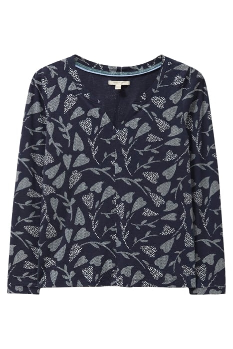 NELLY LS TEE NAVY PRINT 4