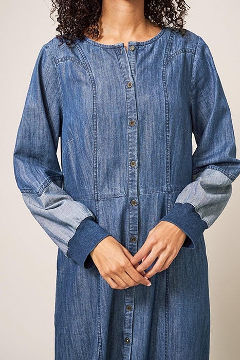 JASMINE DENIM MIDI DRESS MID DENIM 3