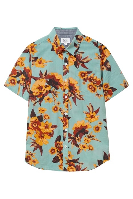 FLORAL PRINTED SLIM FIT SHIRT MINT GREEN 4