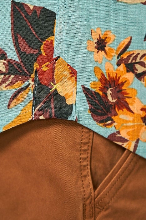 FLORAL PRINTED SLIM FIT SHIRT MINT GREEN 3