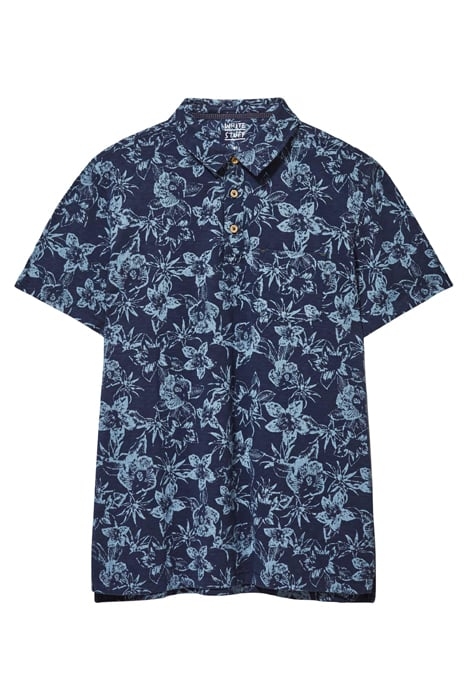 PALM PRINTED POLO DARK NAVY 4