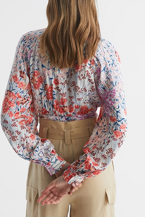 ELLE BLOUSE CORAL/WHITE 2