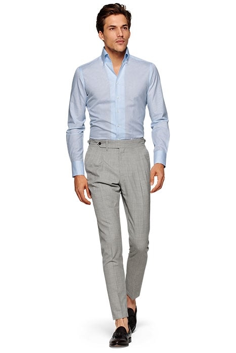 LIGHT BLUE STRIPED EXTRA SLIM FIT SHIRT LIGHT BLUE 3