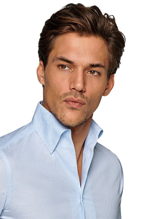 LIGHT BLUE STRIPED EXTRA SLIM FIT SHIRT LIGHT BLUE 5