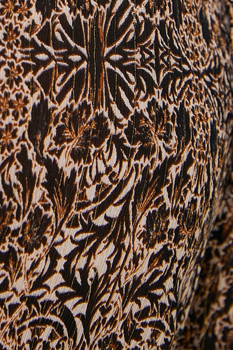 ARABESQUE PRINT VICTORIAN HIGH NECK LOOSE BLOUSE 7