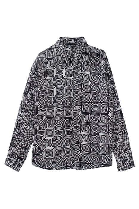 BLACK OPTIC CHECKERBOARD PRINT SHIRT 4