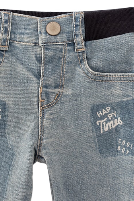 BABY BOYS’ BLUE JEANS WITH PRINT AND BADGE 6
