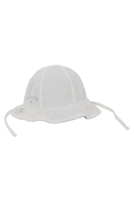 BABY GIRLS' BLUE AND WHITE EMBROIDERED REVERSIBLE HAT 1