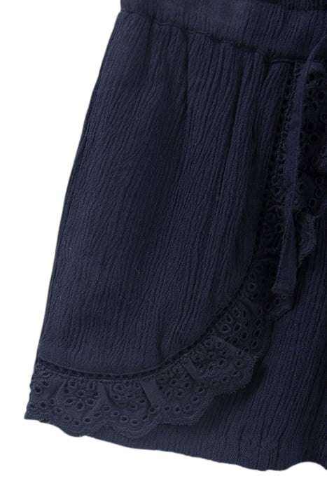 BABY GIRLS’ NAVY SHORTS WITH EMBROIDERED RUFFLES 5