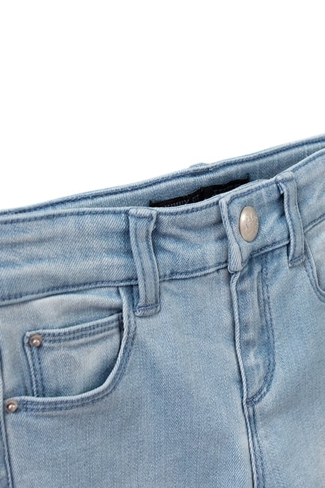 GIRLS’ LIGHT BLUE SKINNY JEANS WITH EMBROIDERED WAISTBAND 7