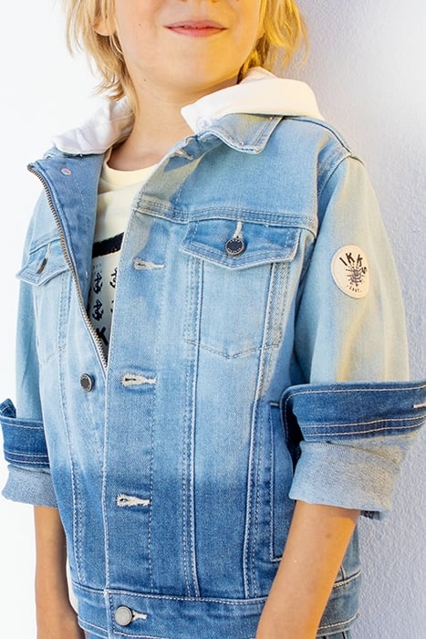 BLUE DENIM JACKET WITH DETACHABLE HOOD 4