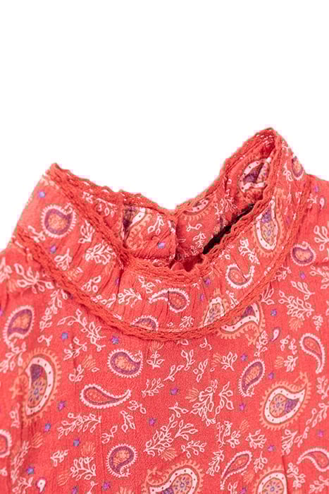 GIRLS’ RED PAISLEY PRINT LENZING™ ECOVERO™ VISCOSE BLOUSE 3