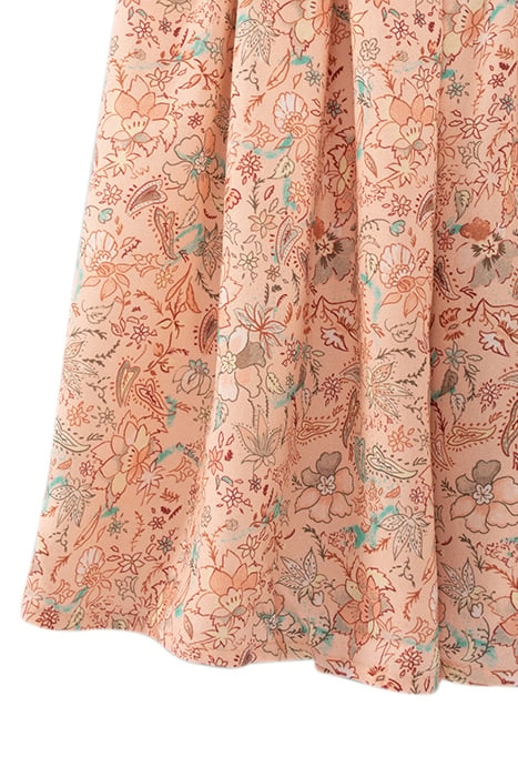 GIRLS’ PEACH FLORAL PRINT LENZING™ ECOVERO™ VISCOSE DRESS 4