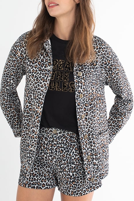 FAWN LEOPARD PRINT DENIM JACKET 1