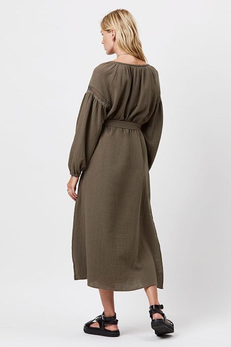 D6CHELSEY MAXI DRESS THYME GREEN 2