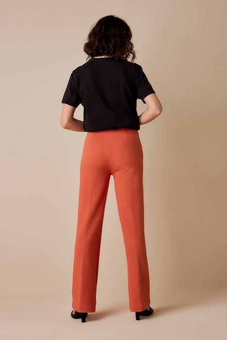TROUSERS WAFFLE JERSEY WARM APRICOT 2