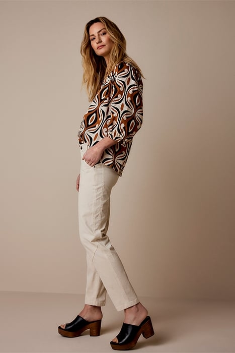 STRAIGHT PANT ROUGH TWILL IVORY 3