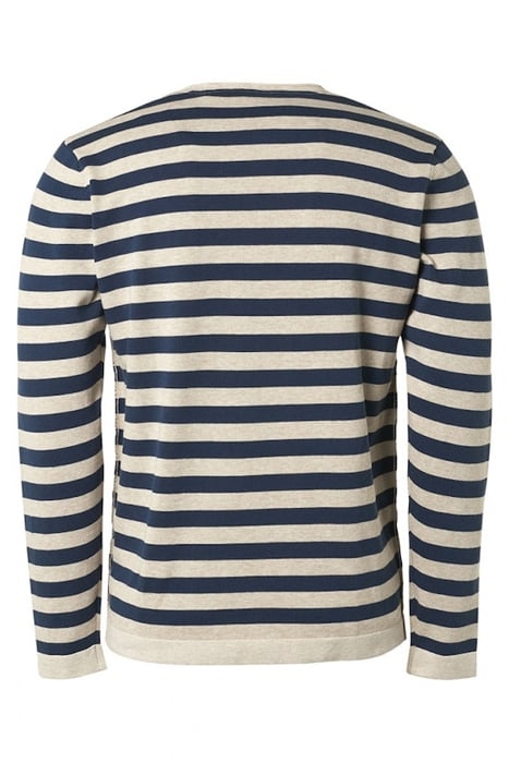 PULLOVER CREWNECK MELANGE STRIPES CARBON BLUE 5