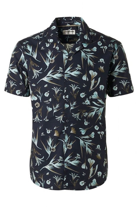 SHIRT SHORT SLEEVE RESORT COLLAR ALLOVER PRINTED NIGHT 4