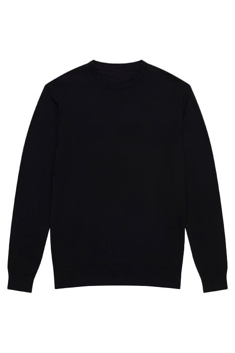 CREW NECK KNIT JUMPER BLACK 3