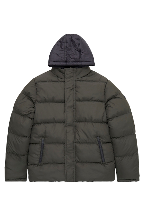 ROW FLEECE PUFFER COAT KHAKI/BLACK 3