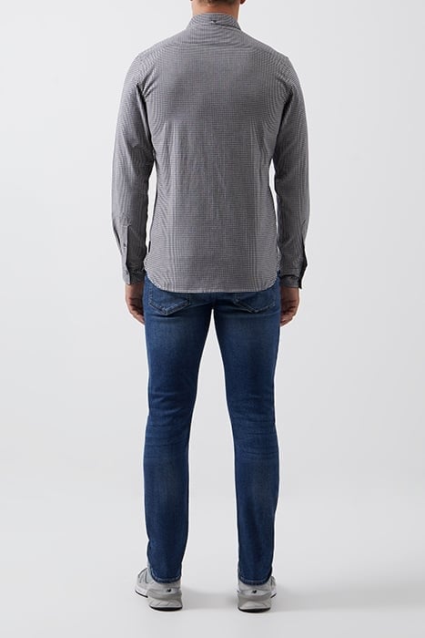 GINGHAM LONG SLEEVE SHIRT DARK NAVY/ECRU GINGH 2